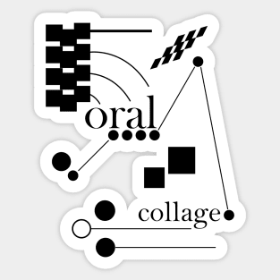 Graphic Notation - Black | Oral Collage Sticker